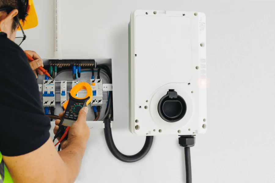 EV Charger Installation RAMS setup and wiring